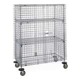 qwikSLOT Mobile Security Cabinet 27.25 x 65 x 68.5", Chrome Wire redirect to product page
